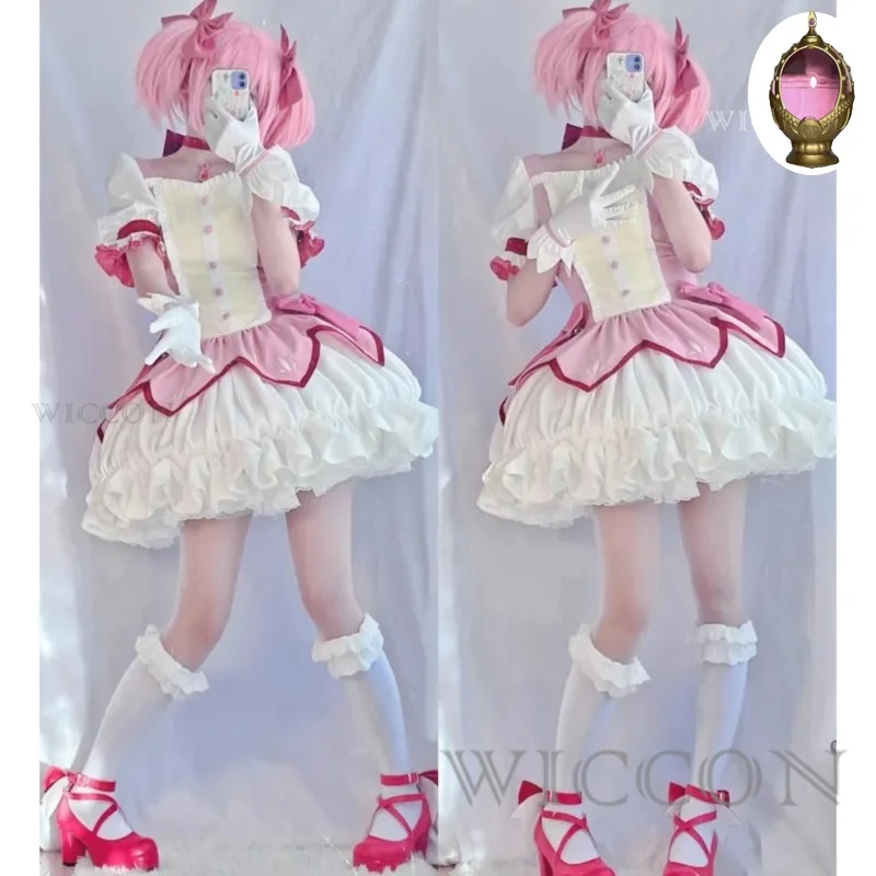 Puella Magi Madoka Magica Cosplay Costume Wig Petticoat Shoes Kaname Madoka Pink Short Ball Dress Halloween Party Uniform Outfit
Puella Magi Madoka Magica Cosplay Costume Wig Petticoat Shoes Kaname Madoka Pink Short Ball Dress Halloween Party Uniform Outfit