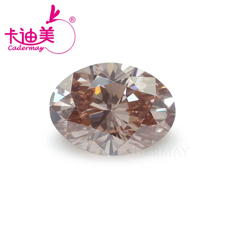 

CADERMAY Oval Shape EX Cut Fancy Brownish Pink Color VS1 Clarity CVD Lab Grown Diamond Loose Stone Gemstone For Jewelry Making