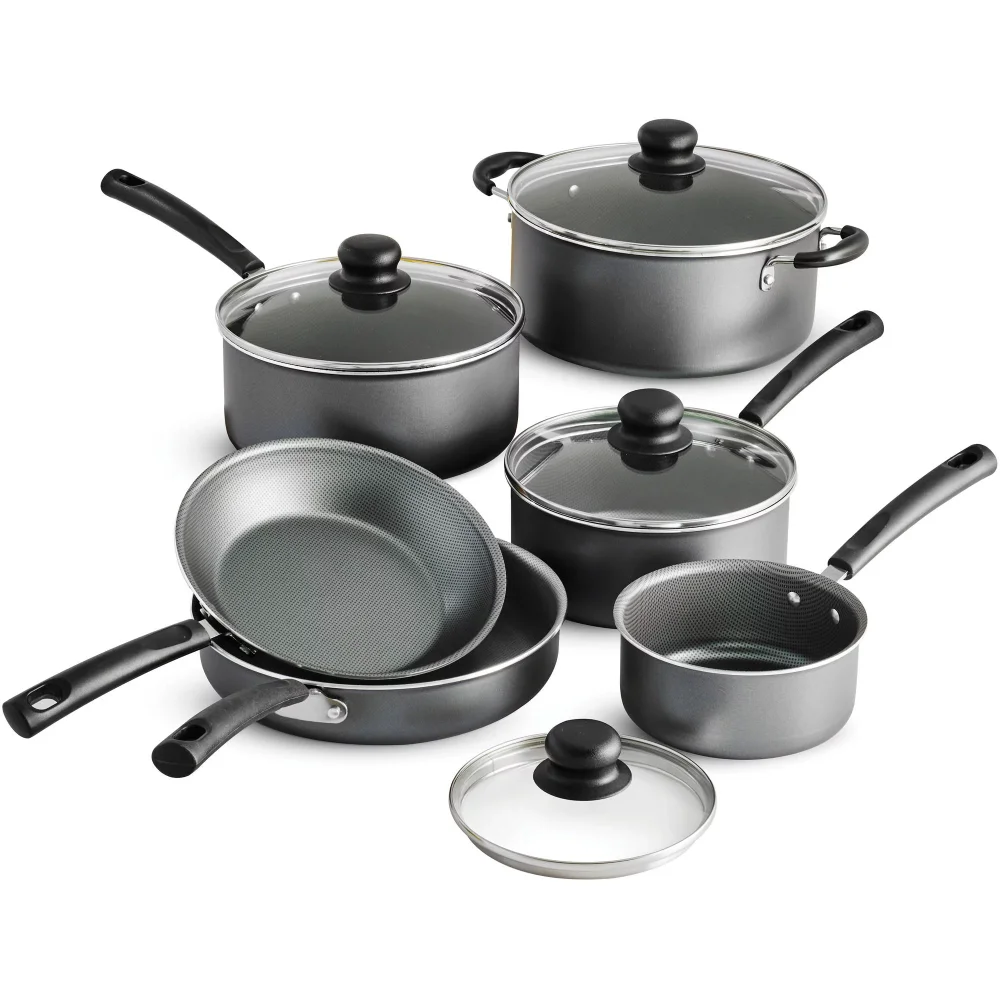 BOUSSAC Primaware Non-stick Cookware Set, 10 Piece, Non Stick Cooking Pot Set, Kitchen Cookware Set, Pots Sets for Cooking
BOUSSAC Primaware Non-stick Cookware Set, 10 Piece, Non Stick Cooking Pot Set, Kitchen Cookware Set, Pots Sets for Cooking