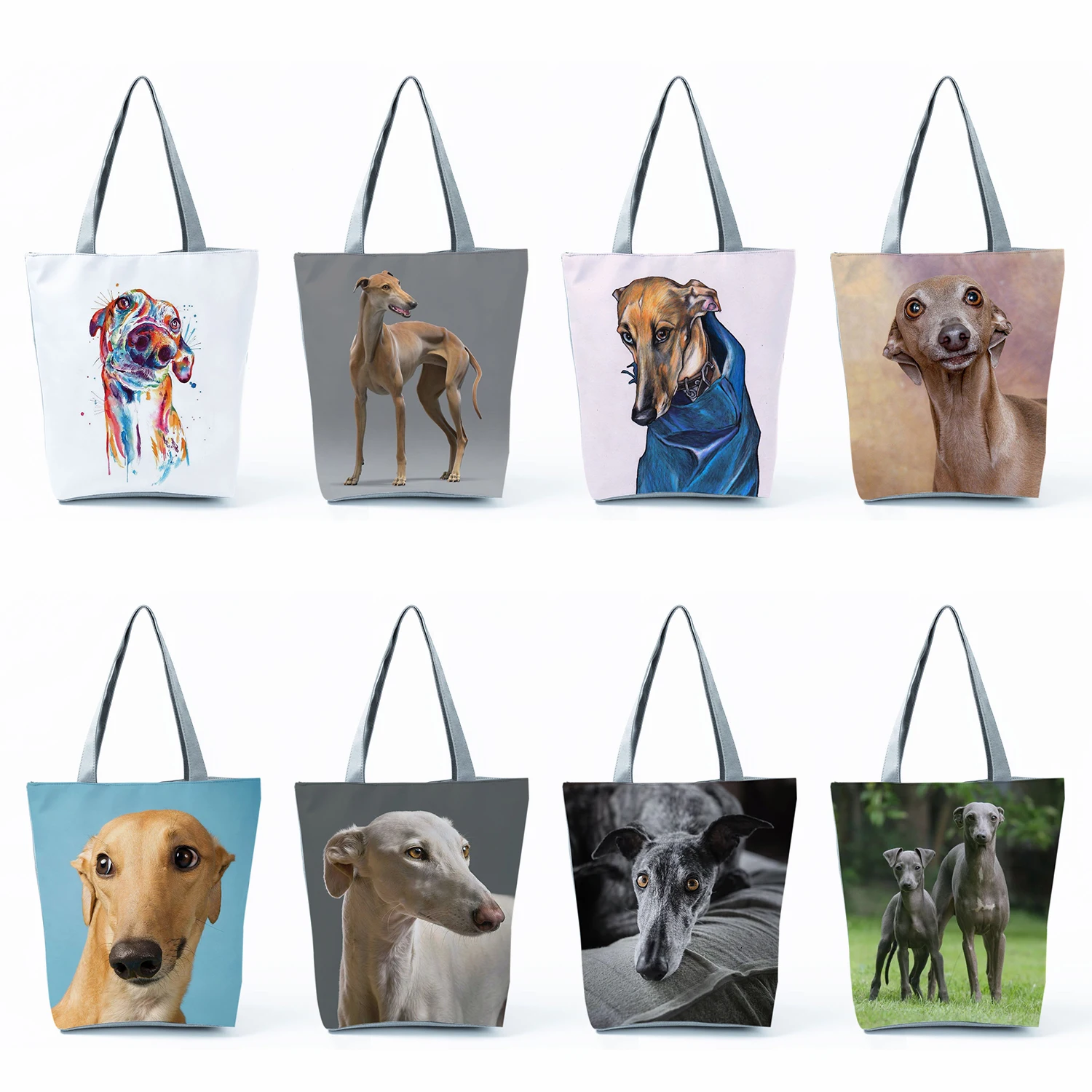Fashion Women's Portable Greyhound Animal Dog Print Beach Travel Handbags Shoulder Bag Female Shopping Bag Outdoor
Fashion Women's Portable Greyhound Animal Dog Print Beach Travel Handbags Shoulder Bag Female Shopping Bag Outdoor