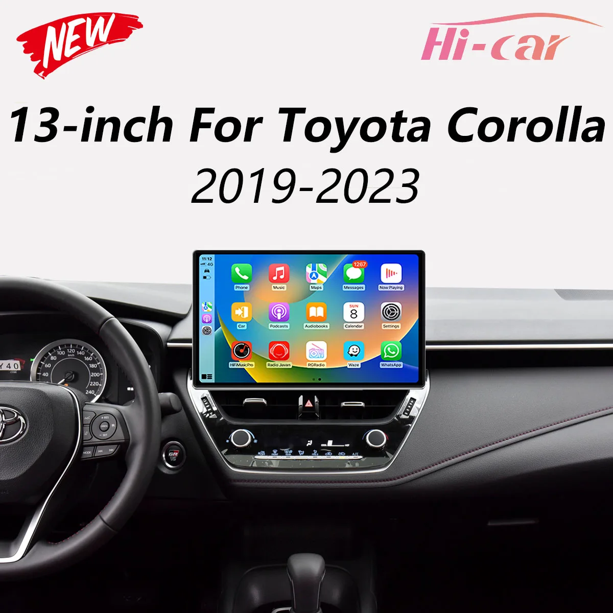 

2 Din 4G LTE Car Android Radio 13" inch For Toyota Corolla 2019-2023 DSP GPS Wireless Carplay Auto Multimedia Stereo Android 10