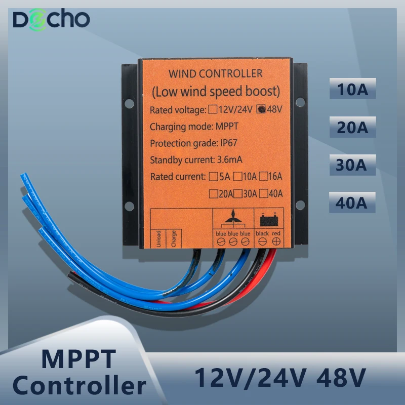 2000W 10A 20A 30A 40A 12V 24V Auto 48V MPPT Wind Charging Controller For Wind Turbine Generator Water Proof IP68
2000W 10A 20A 30A 40A 12V 24V Auto 48V MPPT Wind Charging Controller For Wind Turbine Generator Water Proof IP68