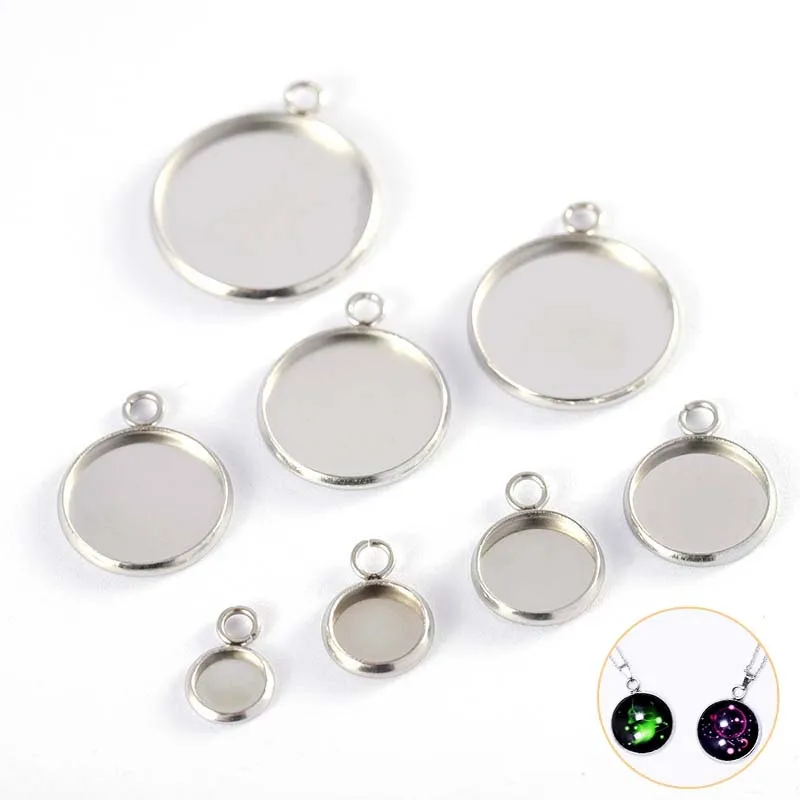 20Pcs 6/8/10/12/14/16/18mm Single Loop Round Pendant Base Cabochon Tray for Bezel Blank Cameo Setting Necklace Jewelry Making
20Pcs 6/8/10/12/14/16/18mm Single Loop Round Pendant Base Cabochon Tray for Bezel Blank Cameo Setting Necklace Jewelry Making