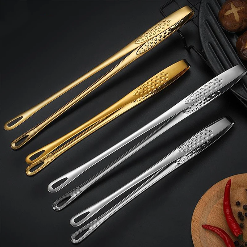 

Food Tongs Stainless Steel Barbecue Tongs Meat Salad Food Serving Tongs Tweezers Long BBQ Grill Cooking Tongs Kitchen Utensils