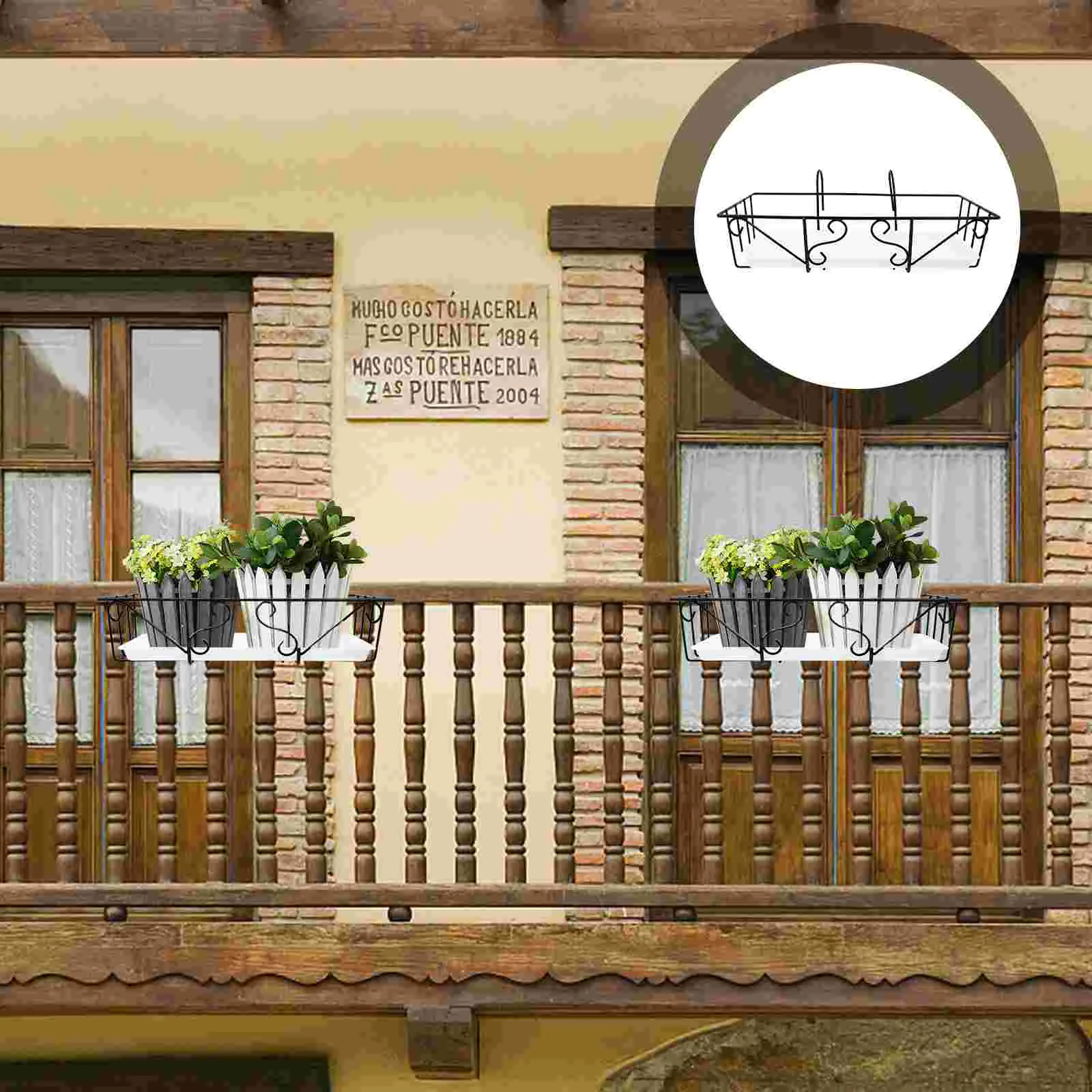 1 Set Hanging Flower Rack Basket Shelf Flower Pot Holders Racks Fence Railing Planter Wall- mounted Container White
1 Set Hanging Flower Rack Basket Shelf Flower Pot Holders Racks Fence Railing Planter Wall- mounted Container White