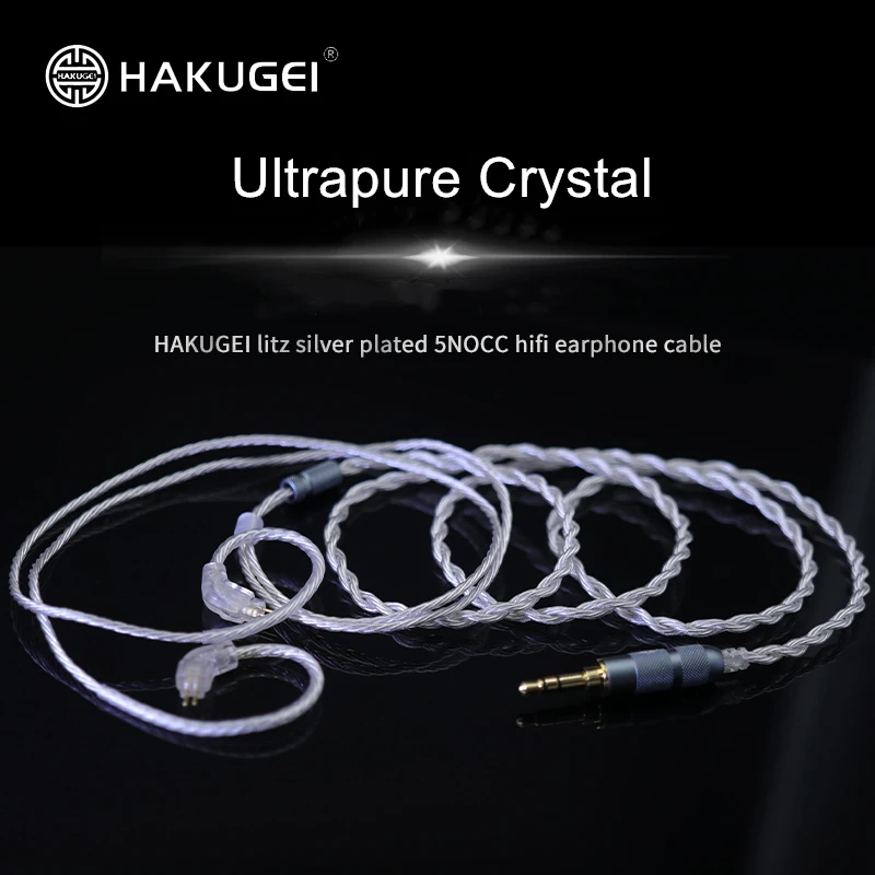 HAKUGEI Ultra-pure Crystal Silver Earbuds Cable Litz silver plated 5NOCC upgrade Cable wire for Earbuds Earphones 0.78 mmcx QDC
HAKUGEI Ultra-pure Crystal Silver Earbuds Cable Litz silver plated 5NOCC upgrade Cable wire for Earbuds Earphones 0.78 mmcx QDC