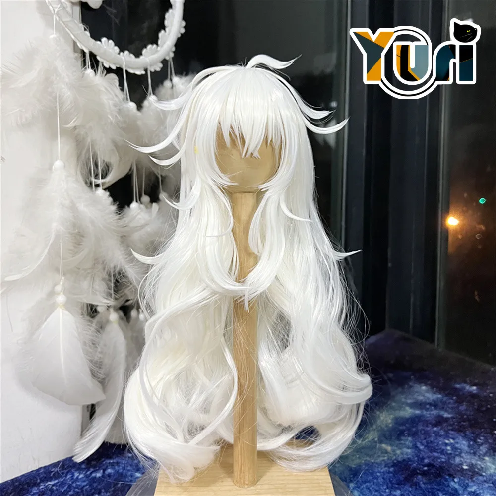 

Yuri Anime White Curly Hair Wig Cosplay 1/3 1/4 1/6 BJD Doll Handmade Wig Hair Game Cos Props C