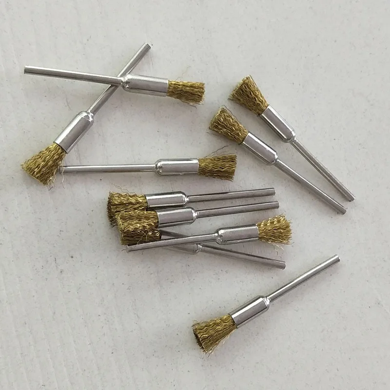 10pcs Brass Shape Wire Brush Polishing Wheels for Dremel Flat Round Rotary Tools Gold Wood Cleaning Deburring Derusting Pencil
10pcs Brass Shape Wire Brush Polishing Wheels for Dremel Flat Round Rotary Tools Gold Wood Cleaning Deburring Derusting Pencil