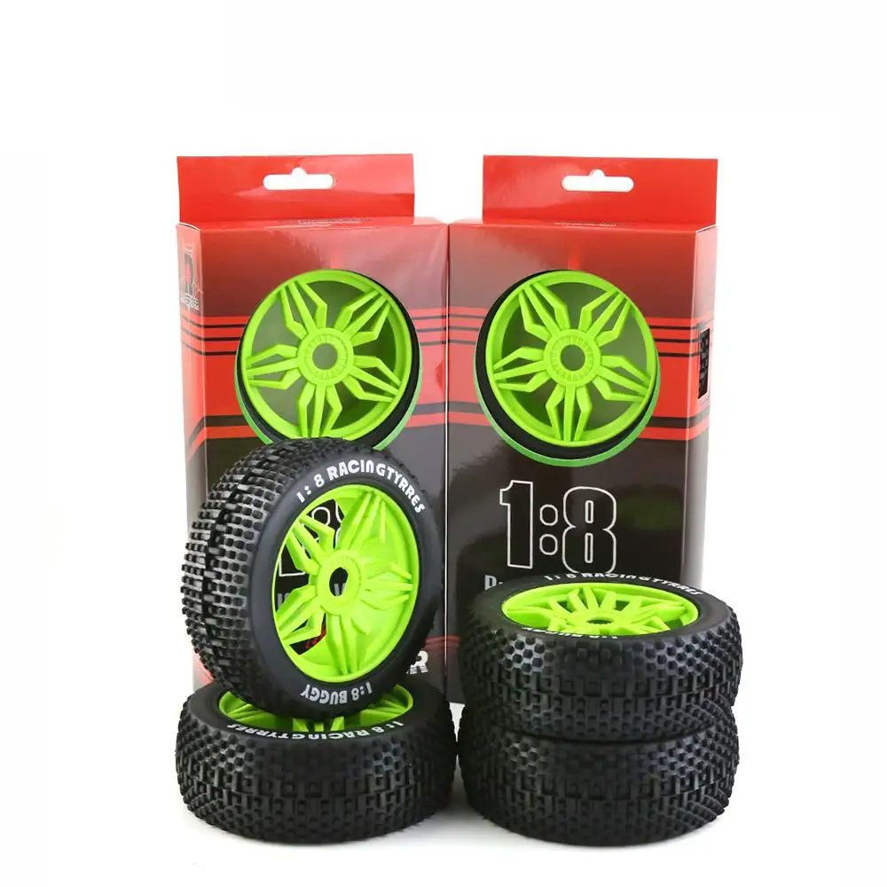 

4pcs Upgrade Wheels Off Road Buggy Tires Wheel With 17mm Hex For 1/8 Rc Car Arrma Trax Kyosho Mp10 Buggy 4wd Hsp Aton Hongnor