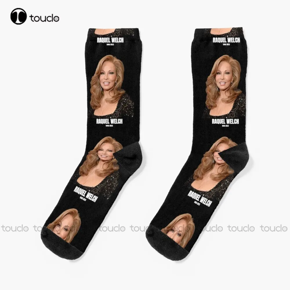 

Носки Raquel Welch, черные носки для женщин, индивидуальные носки унисекс для взрослых и подростков, Молодежные носки, индивидуальный подарок, цифровая печать на 360 °
