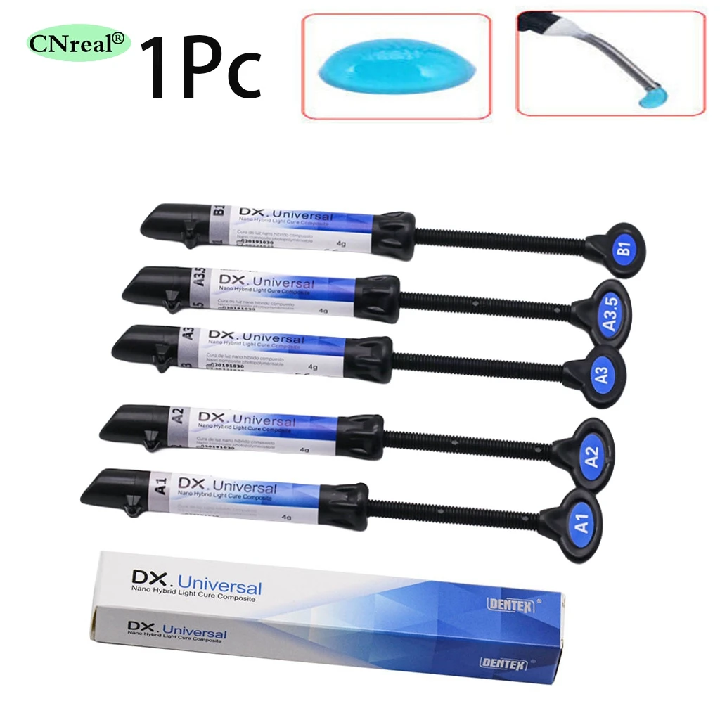 1Pc Dental Dentex Universal Composite Resin Light Cure A1 A2 A3 A3.5 B1 Dentistry Adhesive Bonding Agent Dentistry Therapy Shade
1Pc Dental Dentex Universal Composite Resin Light Cure A1 A2 A3 A3.5 B1 Dentistry Adhesive Bonding Agent Dentistry Therapy Shade