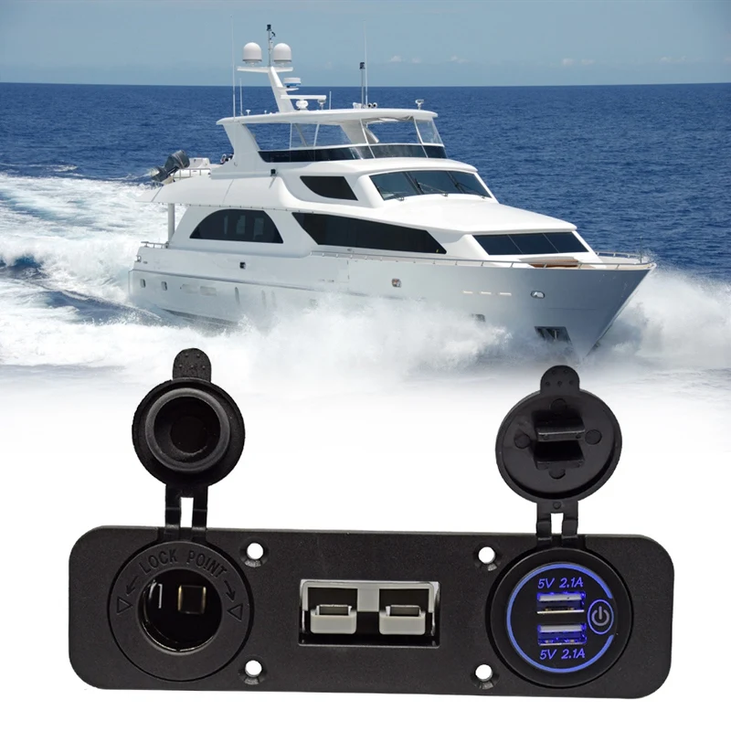 Newflush Mount Anderson Plug Socket Double USB Charger Socket W/C-Igarette Lighter Panel For Caravan Camper Boat Truck
Newflush Mount Anderson Plug Socket Double USB Charger Socket W/C-Igarette Lighter Panel For Caravan Camper Boat Truck
