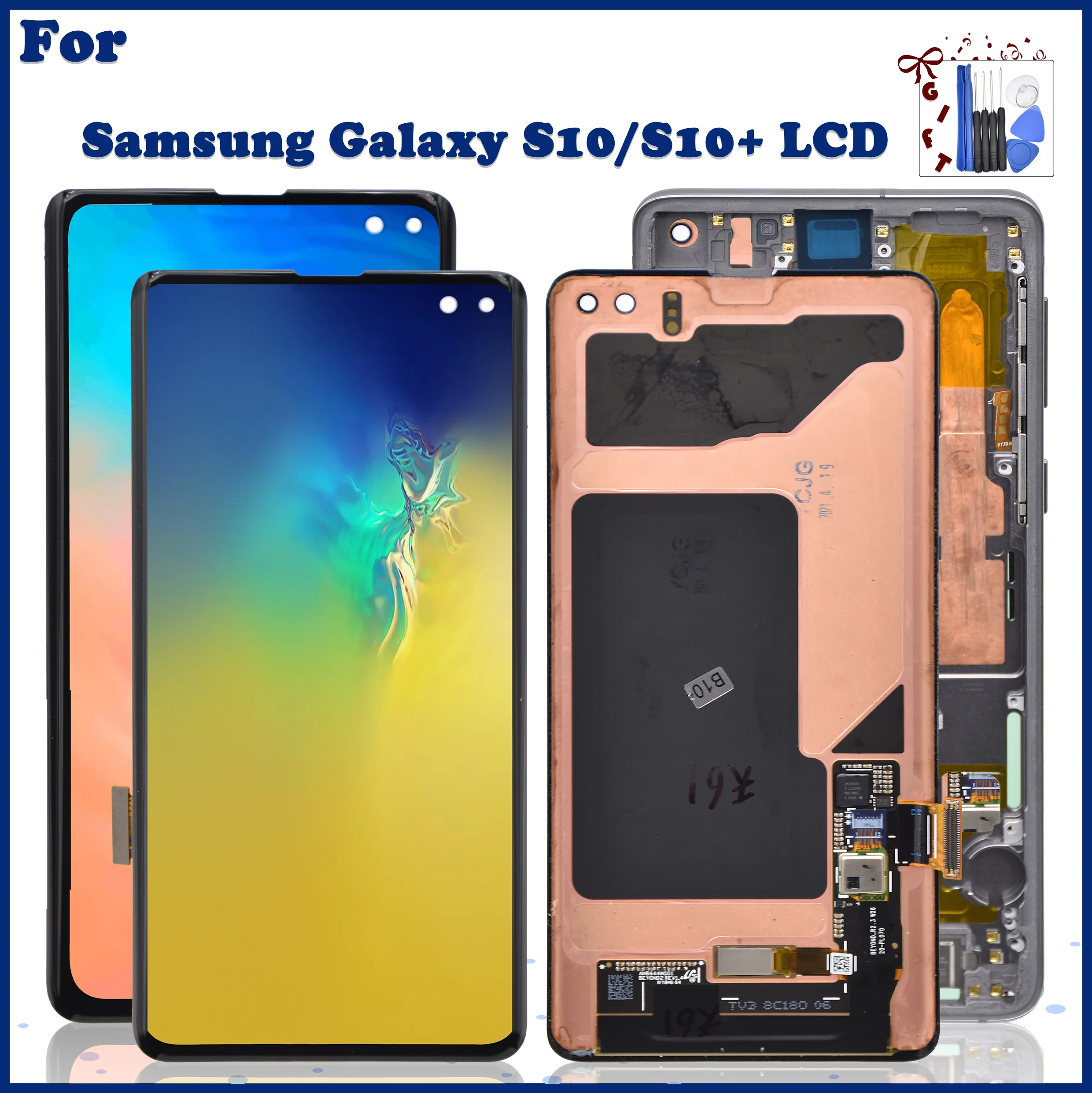 Original 100% Super AMOLED For SAMSUNG S10 S10e S10 Plus S10+ LCD Display Touch Screen Digitizer Replacement For G973 G975 G975F
Original 100% Super AMOLED For SAMSUNG S10 S10e S10 Plus S10+ LCD Display Touch Screen Digitizer Replacement For G973 G975 G975F