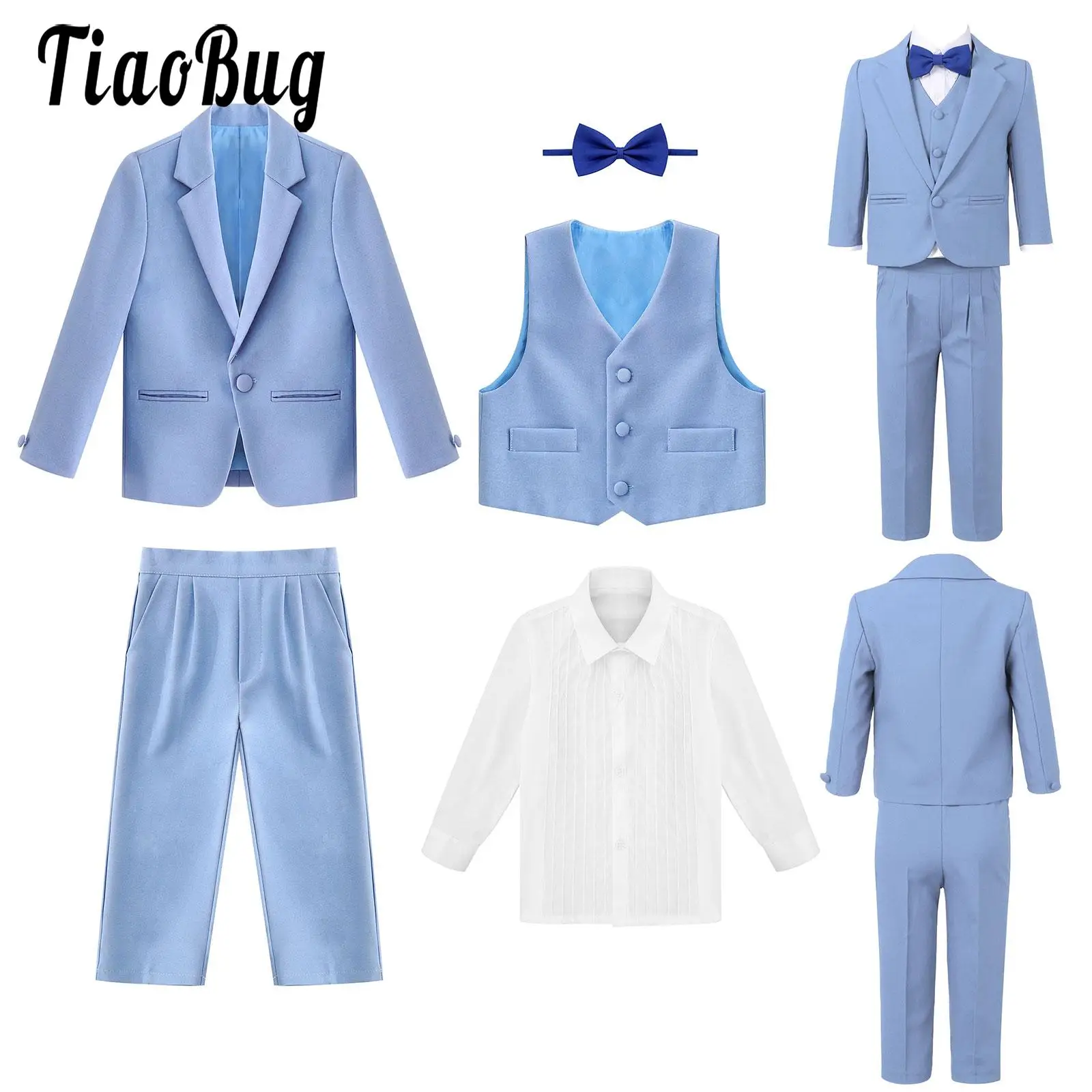 Kids Boys Tuxedo Wedding Suits Baby Infant Formal Outfit Blazer Vest Shirts Pants Gentleman Suit for Baptism Wedding Christening
Kids Boys Tuxedo Wedding Suits Baby Infant Formal Outfit Blazer Vest Shirts Pants Gentleman Suit for Baptism Wedding Christening