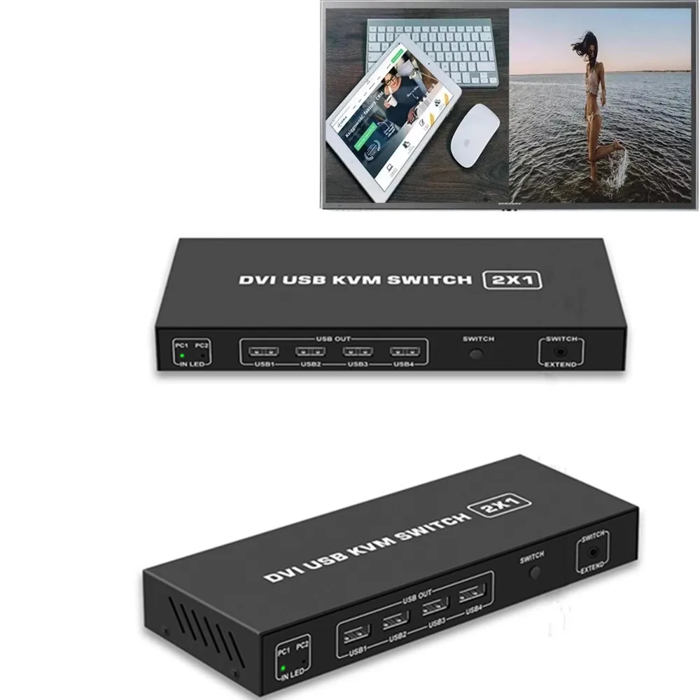 USB VGA KVM Switch 2x1 2 port audio&video VGA Multi-viewer KVM function switcher box Multiviewer with Remote control
USB VGA KVM Switch 2x1 2 port audio&video VGA Multi-viewer KVM function switcher box Multiviewer with Remote control