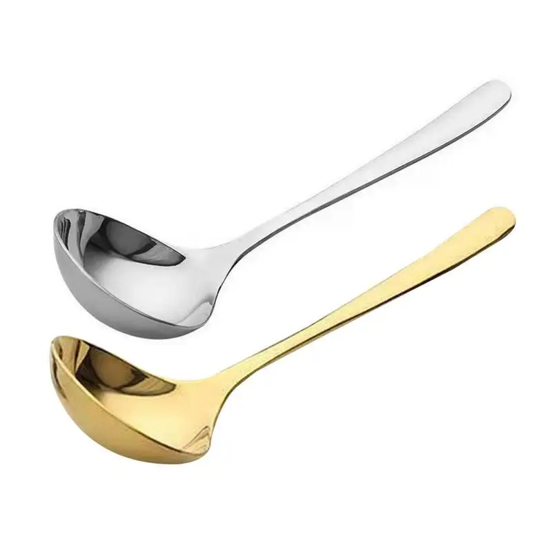 

Stainless Steel Spoon Long Handle Tablespoons Hot Pot Soup Ladle Ramen Noodles Scoop Kitchen Tableware Cooking Utensils