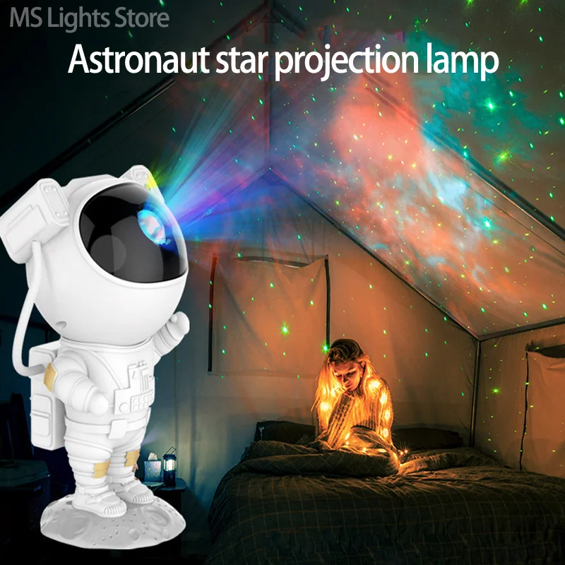 

Galaxy Star Projector Astronaut Lamp Starry Sky Night Light Home Room Decor Decoration Bedroom Decorative Luminaires Gift