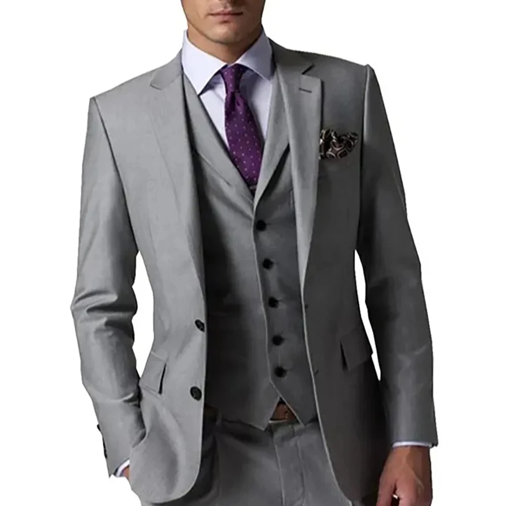light Grey Peak Lapel mens suits Slim Fit Formal Business Office Casual Suits For Male Wedding Groom 3 Pieces Jacket+Pants+Vest
light Grey Peak Lapel mens suits Slim Fit Formal Business Office Casual Suits For Male Wedding Groom 3 Pieces Jacket+Pants+Vest