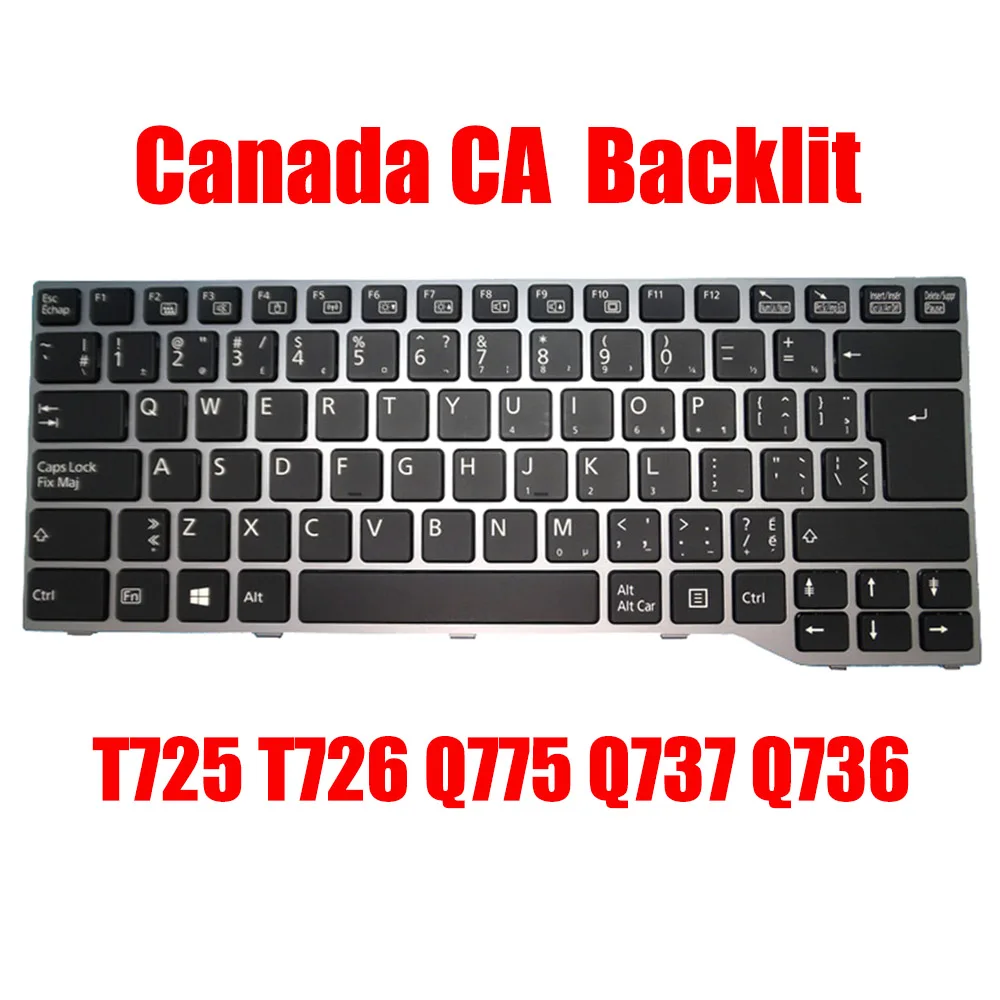 Backlit Canada CA Keyboard For Fujitsu For LifeBook T725 T726 For Stylistic Q775 Q737 Q736 MP-12S36CUJD853W CP672994-03 New
Backlit Canada CA Keyboard For Fujitsu For LifeBook T725 T726 For Stylistic Q775 Q737 Q736 MP-12S36CUJD853W CP672994-03 New