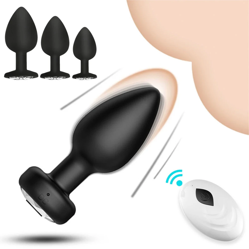 Анальная пробка вибратор для мужчин для массажа простаты Беспроводная стандартная Анальная пробка вибраторы Вибратор с пультом управления взрослые секс-игрушки