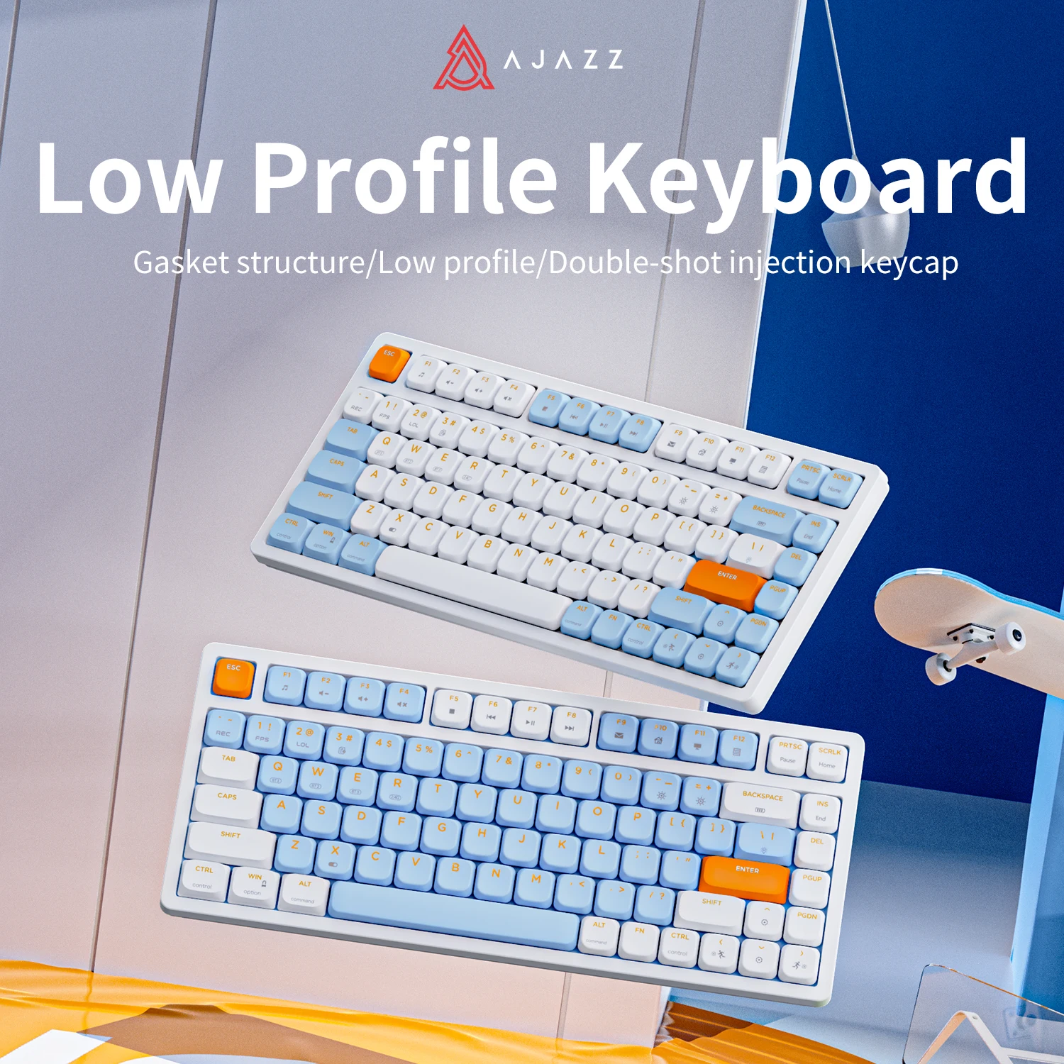 

Z3 AJAZZ AK832 RGB 83 Keys Bluetooth Gaming Mechanical Keyboard Hot Swap Keyboard Wireless 2.4G USB Tri-mode for Gamer Laptop PC