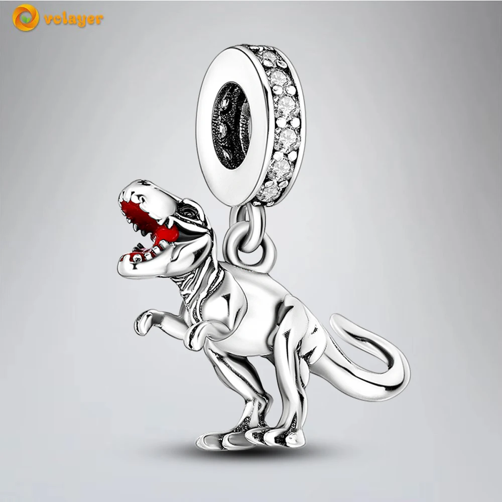 Volayer 925 Sterling Silver Bead Tyrannosaurus Rex Charm fit Original Pandora Bracelets or Necklaces Women Jewelry Free Shipping 
Volayer 925 Sterling Silver Bead Tyrannosaurus Rex Charm fit Original Pandora Bracelets or Necklaces Women Jewelry Free Shipping