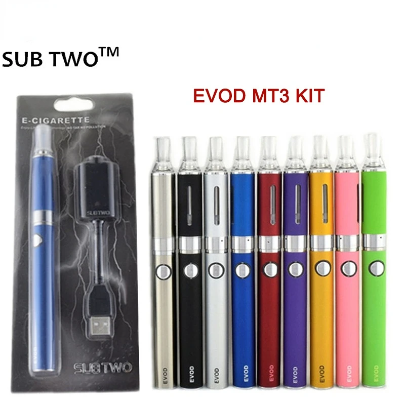 

Evod Mt3 Vaporizer Kit 510 Thread Vape Pen 650mah 900mah 1100mah Battery 2.4ml MT3 tank Electronic Cigarette Vaper EGO Battery