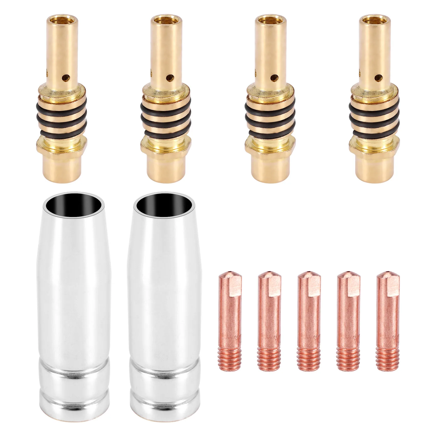 11Pcs/Set Mig Welding Nozzle Welder Torch Nozzles Gold Tip Holder Contact Tips 0.040 Inch Gas Diffuser Set For Torches
11Pcs/Set Mig Welding Nozzle Welder Torch Nozzles Gold Tip Holder Contact Tips 0.040 Inch Gas Diffuser Set For Torches