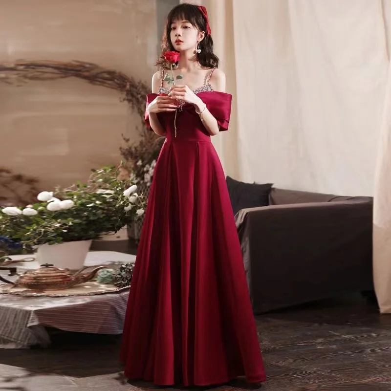 Off The Shoulder Sexy Spaghetti Straps Evening Dress A-Line Crystal Women Back Bandage Formal Party Banquet Gown Robe De Soiree
Off The Shoulder Sexy Spaghetti Straps Evening Dress A-Line Crystal Women Back Bandage Formal Party Banquet Gown Robe De Soiree