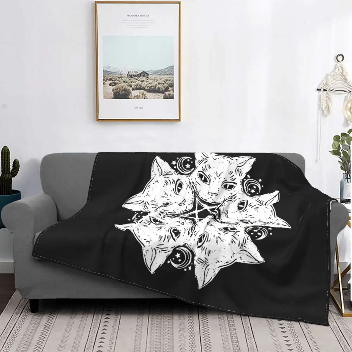 Cat Pentagram Blanket Gothic Fleece All Season Breathable Lightweight Throw Blankets For Sofa Rug Piece
Cat Pentagram Blanket Gothic Fleece All Season Breathable Lightweight Throw Blankets For Sofa Rug Piece