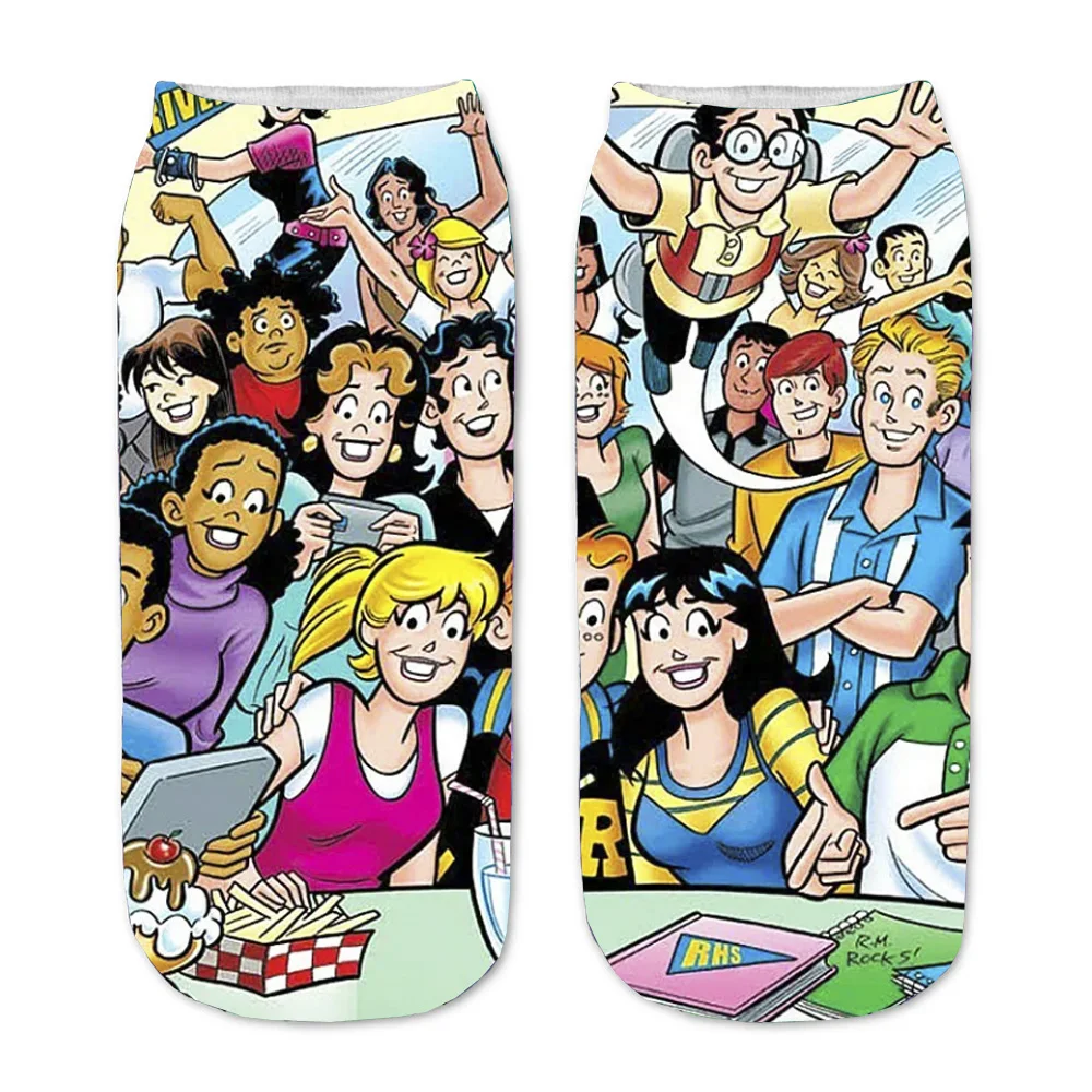 

Socks Anime Riverdale 3D Printed Cartoon Straight Socks Men Women Short Sock teenager Kawaii Party Gift Ankle Sock