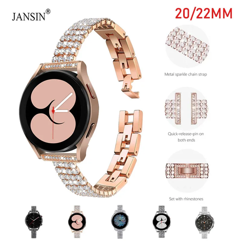 20mm 22mm Metal Diamond Strap For Samsung Galaxy 4 5 6 40mm 44mm Galaxy Watch 5Pro Gear S3 Active 2 Bracelet For Huawei GT3 GT2e
20mm 22mm Metal Diamond Strap For Samsung Galaxy 4 5 6 40mm 44mm Galaxy Watch 5Pro Gear S3 Active 2 Bracelet For Huawei GT3 GT2e