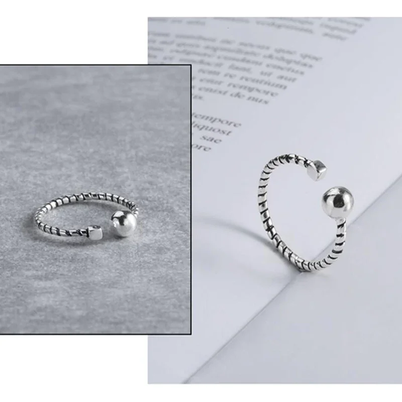 Trendy Minimalist Beads Adjustable Ring 925 Sterling Silver Fine Jewelry For Women Girl Party Accessories Bijoux Gifts Wholesale
Trendy Minimalist Beads Adjustable Ring 925 Sterling Silver Fine Jewelry For Women Girl Party Accessories Bijoux Gifts Wholesale