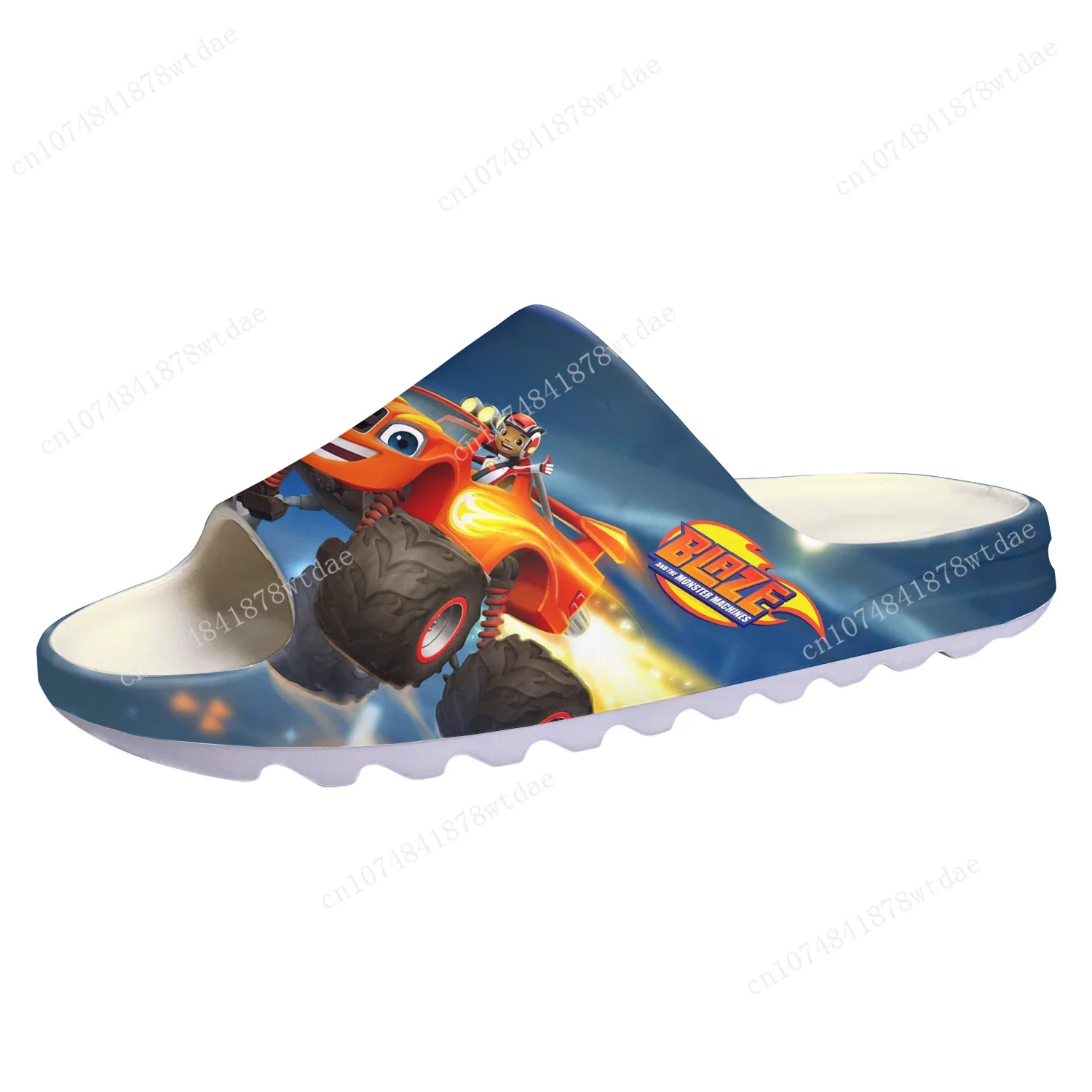 

Blaze And The Monster Machines Soft Sole Sllipers Mens Womens Teenager Home Clogs Step In Water Shoes On Shit Customize Sandals