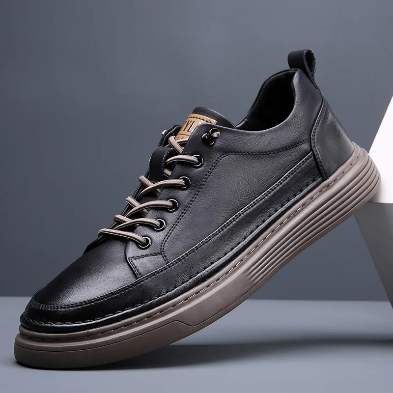 Genuine Leather Shoes Men Casual Shoes Fashion Male Footwear Flat Cow Leather Cool Young Man Street Black White Shoes KA4413
Genuine Leather Shoes Men Casual Shoes Fashion Male Footwear Flat Cow Leather Cool Young Man Street Black White Shoes KA4413
