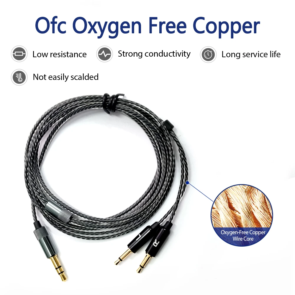 3.5MM to 2.5MM JackHeadphone Upgrade Cable Headset Audio Cable Earphone Replacement Cable for SENNHEISER HD447 HD437 HD202 HD212 3.5MM to 2.5MM JackHeadphone Upgrade Cable Headset Audio Cable Earphone Replacement Cable for SENNHEISER HD447 HD437 HD202 HD212