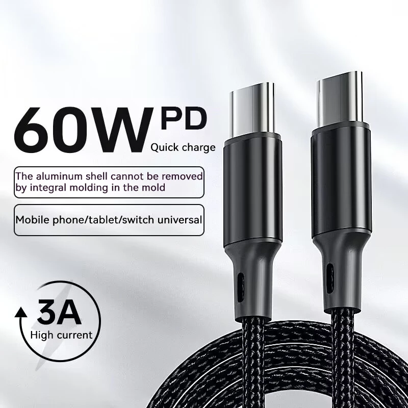 Type C To C Data Cable Dual Head Pd60W Fast Charging Knit Ctoc Car Charging Cable for Apple Laptop Huawei Xiaomi Type C Phone
Type C To C Data Cable Dual Head Pd60W Fast Charging Knit Ctoc Car Charging Cable for Apple Laptop Huawei Xiaomi Type C Phone