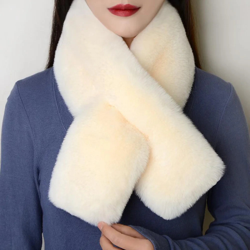 Faux Rabbit Fur Cross Scarf For Women Winter Warm Thicken Plush Neck Ring Scarves Elegant Solid Color Fluffy Shawls Neck Warmer 4 Mallzona Scd441c48f62e481a9291012e61174893X Faux Rabbit Fur Cross Scarf For Women Winter Warm Thicken Plush Neck Ring Scarves Elegant Solid Color Fluffy Shawls Neck Warmer Mallzona