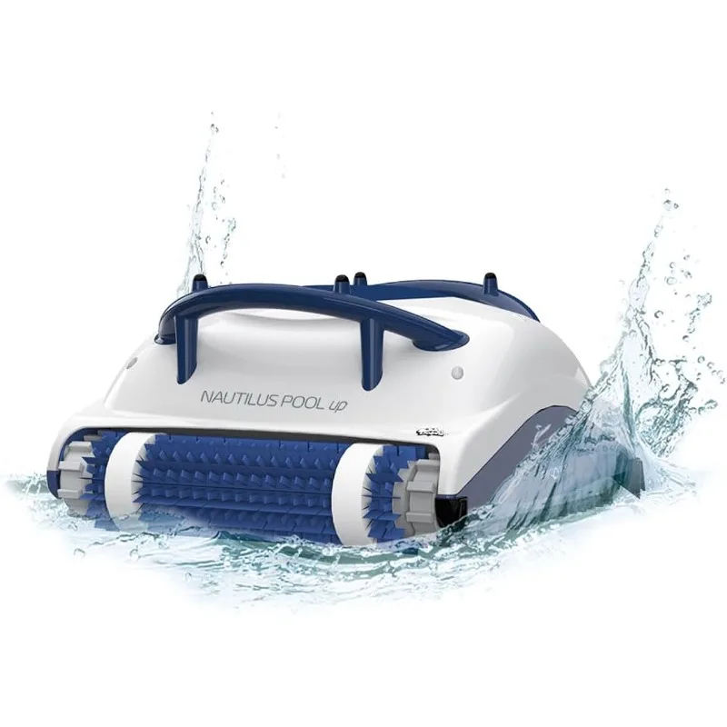 Dolphin Nautilus Pool-Up Robotic Pool Vacuum Cleaner up to 26 FT - Wall Climbing with Scrubber Brush
Dolphin Nautilus Pool-Up Robotic Pool Vacuum Cleaner up to 26 FT - Wall Climbing with Scrubber Brush