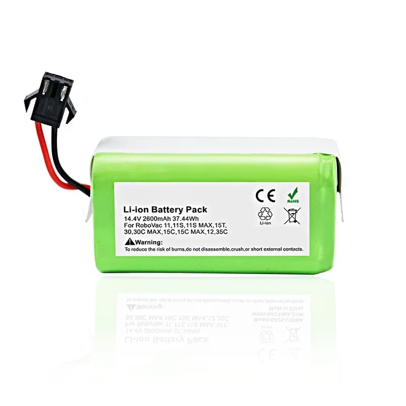 14.4V 2600mAh Li-ion Battery for Conga Excellence 990 1090 Ecovacs Deebot N79S N79 DN622 Eufy Robovac 11 11S 12 35C X500
14.4V 2600mAh Li-ion Battery for Conga Excellence 990 1090 Ecovacs Deebot N79S N79 DN622 Eufy Robovac 11 11S 12 35C X500