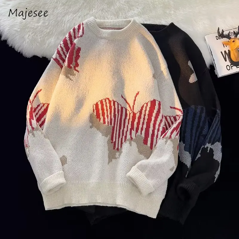 Sweaters Men High Street Fashion Baggy Striped Autumn Winter Warm Pullovers O-neck American Style Hip-hop Couple Youthful Soft
Sweaters Men High Street Fashion Baggy Striped Autumn Winter Warm Pullovers O-neck American Style Hip-hop Couple Youthful Soft