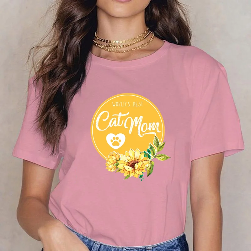 Summer new fashion WORLD'S BEST CAT MOM T-shirt tops women's casual round neck short sleeve shirt
Summer new fashion WORLD'S BEST CAT MOM T-shirt tops women's casual round neck short sleeve shirt