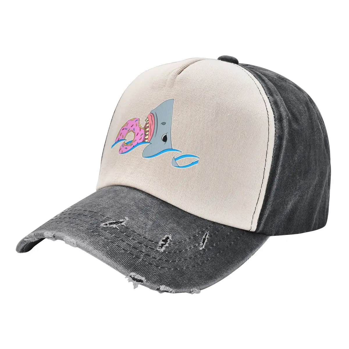 

I eat what I want | Great White Shark eating a donut Baseball Cap Gentleman Hat summer hat tea Hat Rave Women Men's