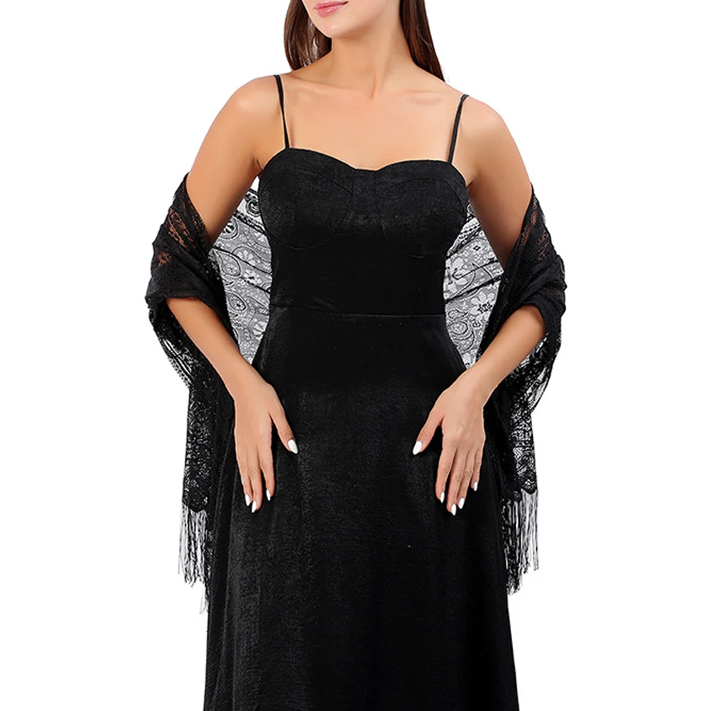 New Women Lace Wedding Hollow Out Wrap Shawl Tulle Sheer Bridesmaid Evening Long Shawl Scarf Proms Ladies Party Tassels Shawl
New Women Lace Wedding Hollow Out Wrap Shawl Tulle Sheer Bridesmaid Evening Long Shawl Scarf Proms Ladies Party Tassels Shawl