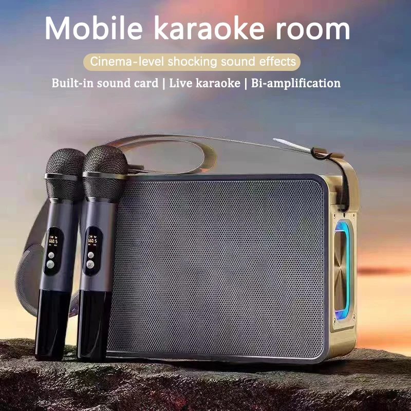 200W Peak Power Wireless Microphone Bluetooth Speaker Portable Sound Card All-in-one Machine Home Karaoke Audio Subwoofer
200W Peak Power Wireless Microphone Bluetooth Speaker Portable Sound Card All-in-one Machine Home Karaoke Audio Subwoofer