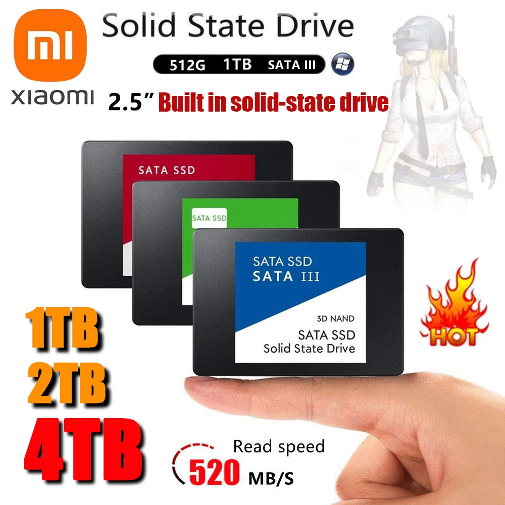 Новинка 2024 года, SSD-накопитель Xiaomi 4 ТБ, SATAIII 2,5 дюйма, жесткий диск Ssd, флэш-накопитель на 1 ТБ, высокоскоростной переносной Внутренний твердотельный накопитель для ПК/ноутбука, Mac
Новинка 2024 года, SSD-накопитель Xiaomi 4 ТБ, SATAIII 2,5 дюйма, жесткий диск Ssd, флэш-накопитель на 1 ТБ, высокоскоростной переносной Внутренний твердотельный накопитель для ПК/ноутбука, Mac