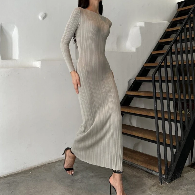 Casual Long Sleeve Party Sexy Long Dress Fashion Autumn O-neck Slim Knitted Dress Lady Elegant Solid Stripe Dress Vestidos 30184
Casual Long Sleeve Party Sexy Long Dress Fashion Autumn O-neck Slim Knitted Dress Lady Elegant Solid Stripe Dress Vestidos 30184