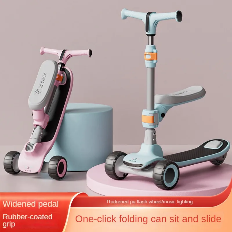 Children Folding Skateboard 3 In 1 Walker For Baby Children's Kick Scooter Kids Adjustable Flashing Light 3 Wheels Foot Scooters 
Children Folding Skateboard 3 In 1 Walker For Baby Children's Kick Scooter Kids Adjustable Flashing Light 3 Wheels Foot Scooters