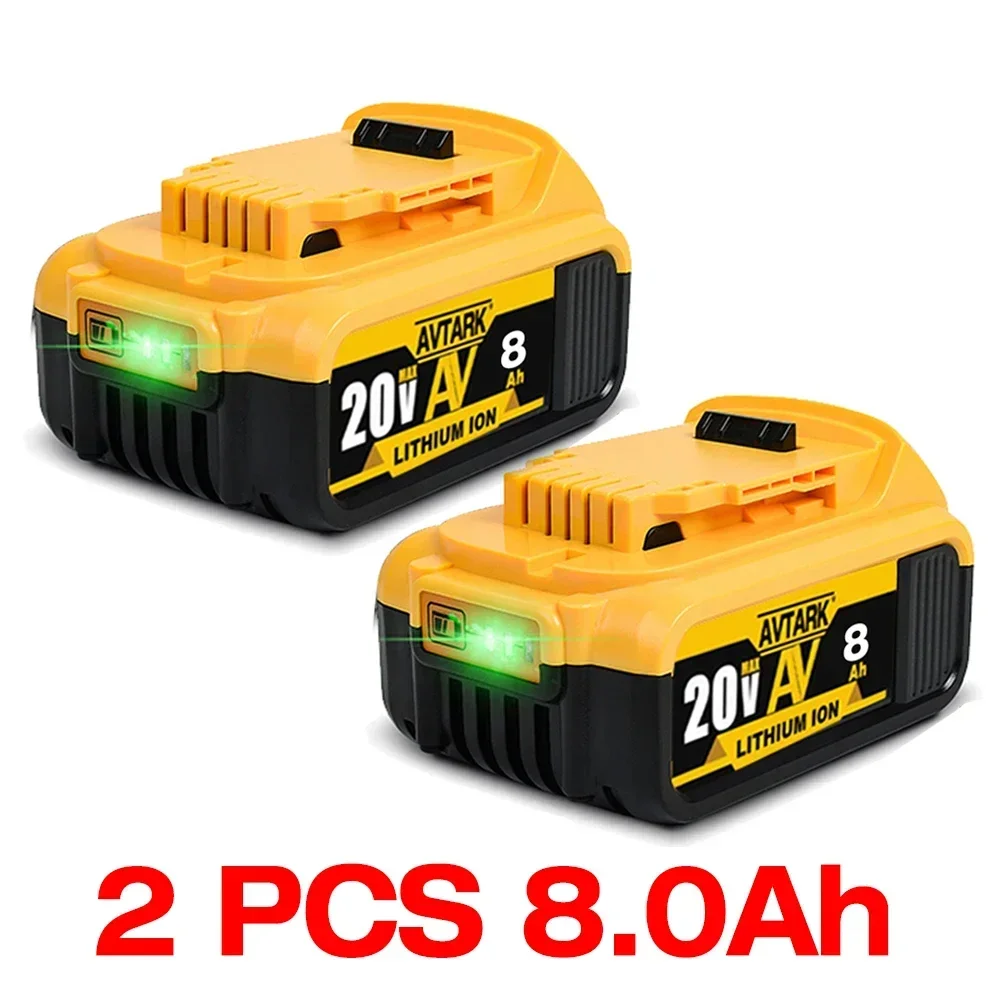 

Genuine 18V/20 Volt MAX 6.0Ah 8.0Ah DCB200 Replacement Li-ion Battery for DeWalt DCB205 DCB201 DCB203 Power Tool Batteries