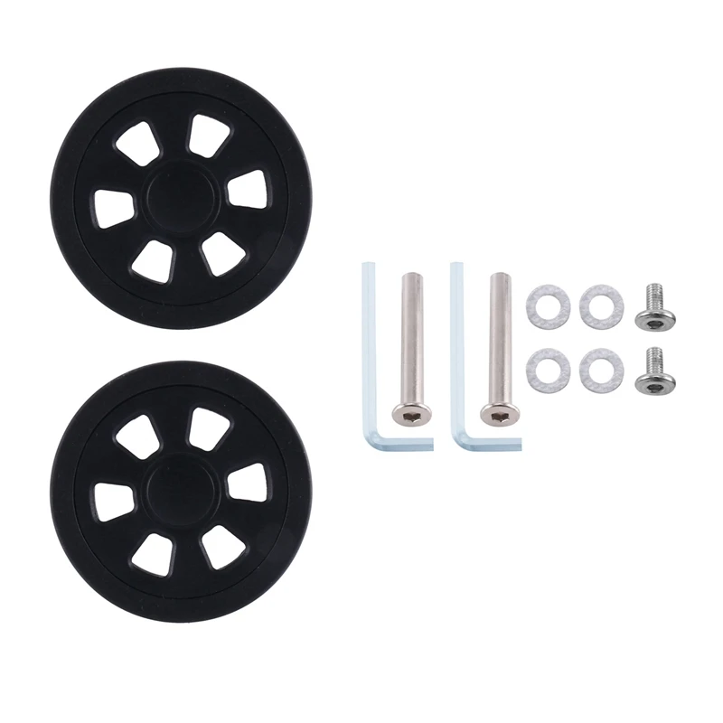 

NEW-55Mmx12mm Luggage Wheels Replacement Wear Resistant Environmental Protection PU Suitcase Replacement Wheels Black 3 Pair